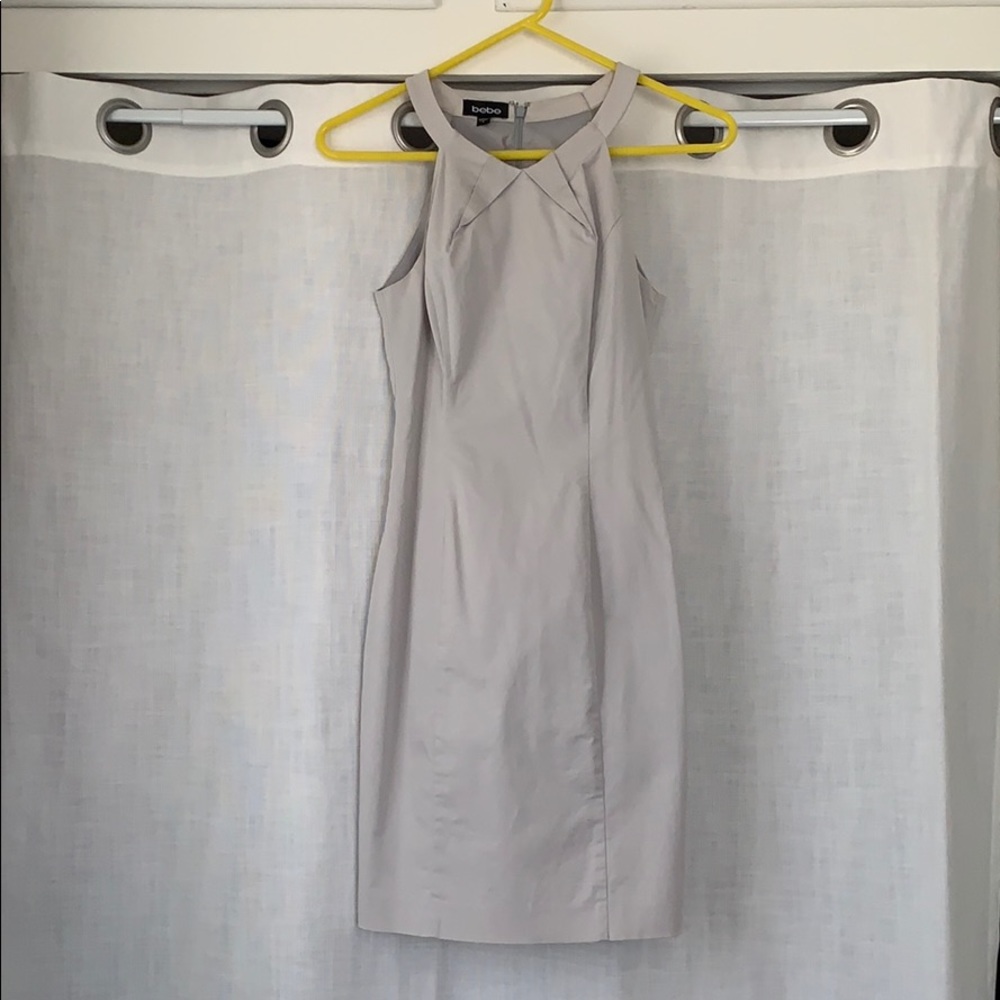 Light gray fitted dress by Bebe